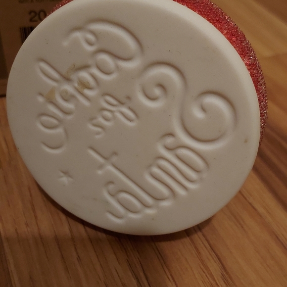 Dept 56 Christmas Cookie Press Vintage 2002 Sparkly Fused Glass Santa Stamp - Picture 5 of 7